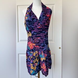 Aller Simplement Dress Tropical Print Sleeveless‎ Size L/XL